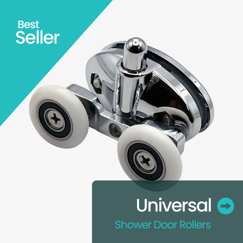 Universal shower door rollers | Bathshed | delivery ireland and the uk