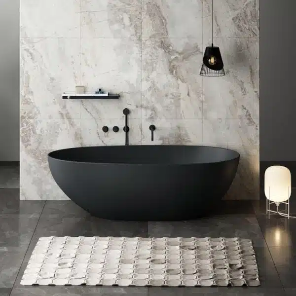 Nera Black 1800mm Freestanding Bath - Image 2