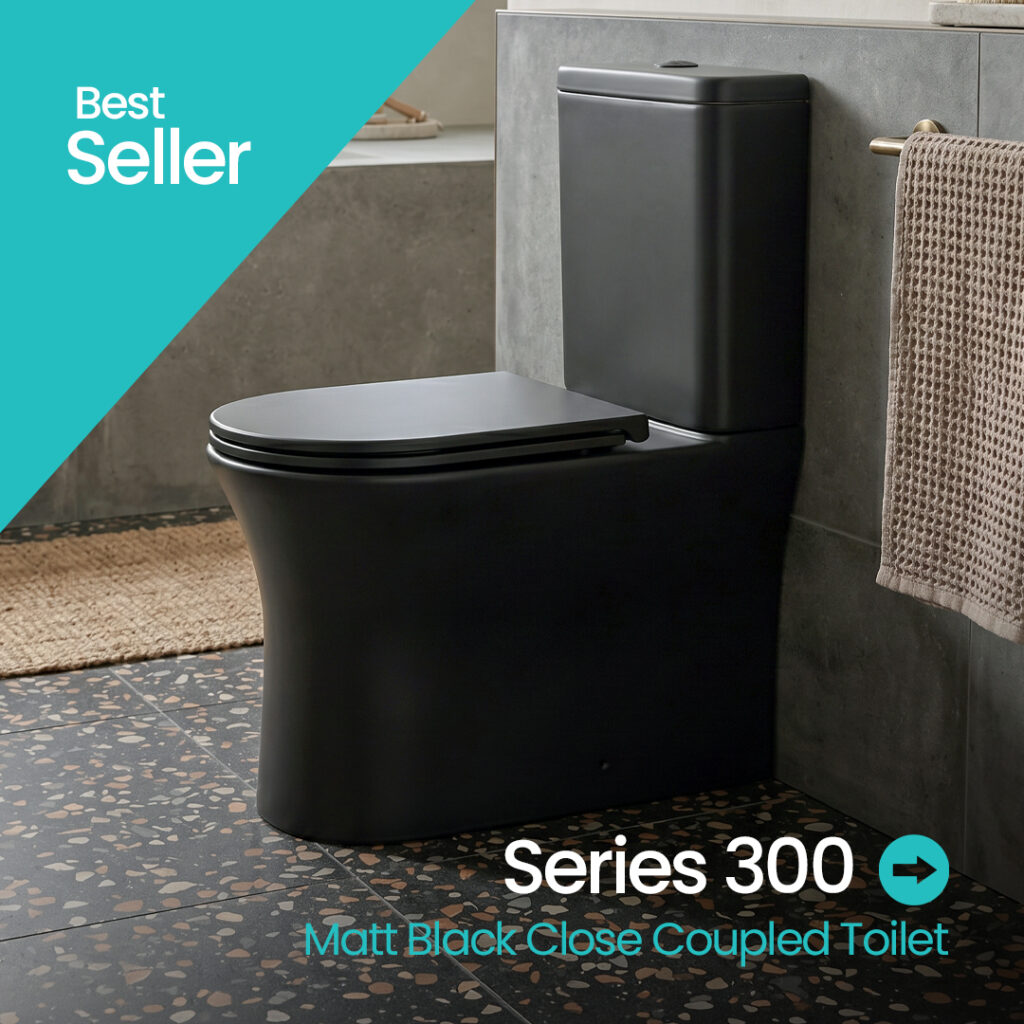 series 300 matt black closed coupled toilet | Toilets Ireland and the UK | Bathshed