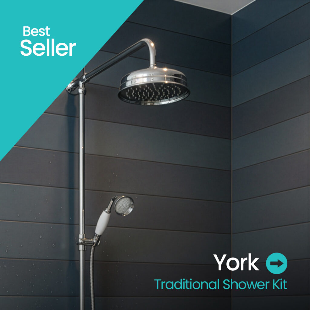 York Chrome Traditional Thermostatic Shower Valve & Kit | Shower Clearance Sale | Nationwide delivery UK and Ireland | Bathshed