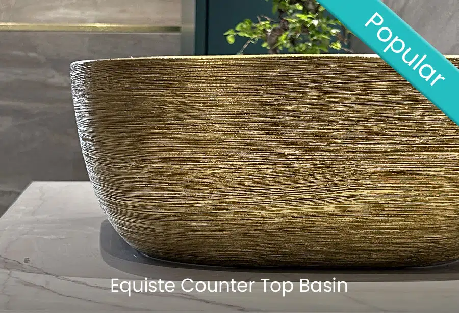 Equiste brushed gold counter top basin