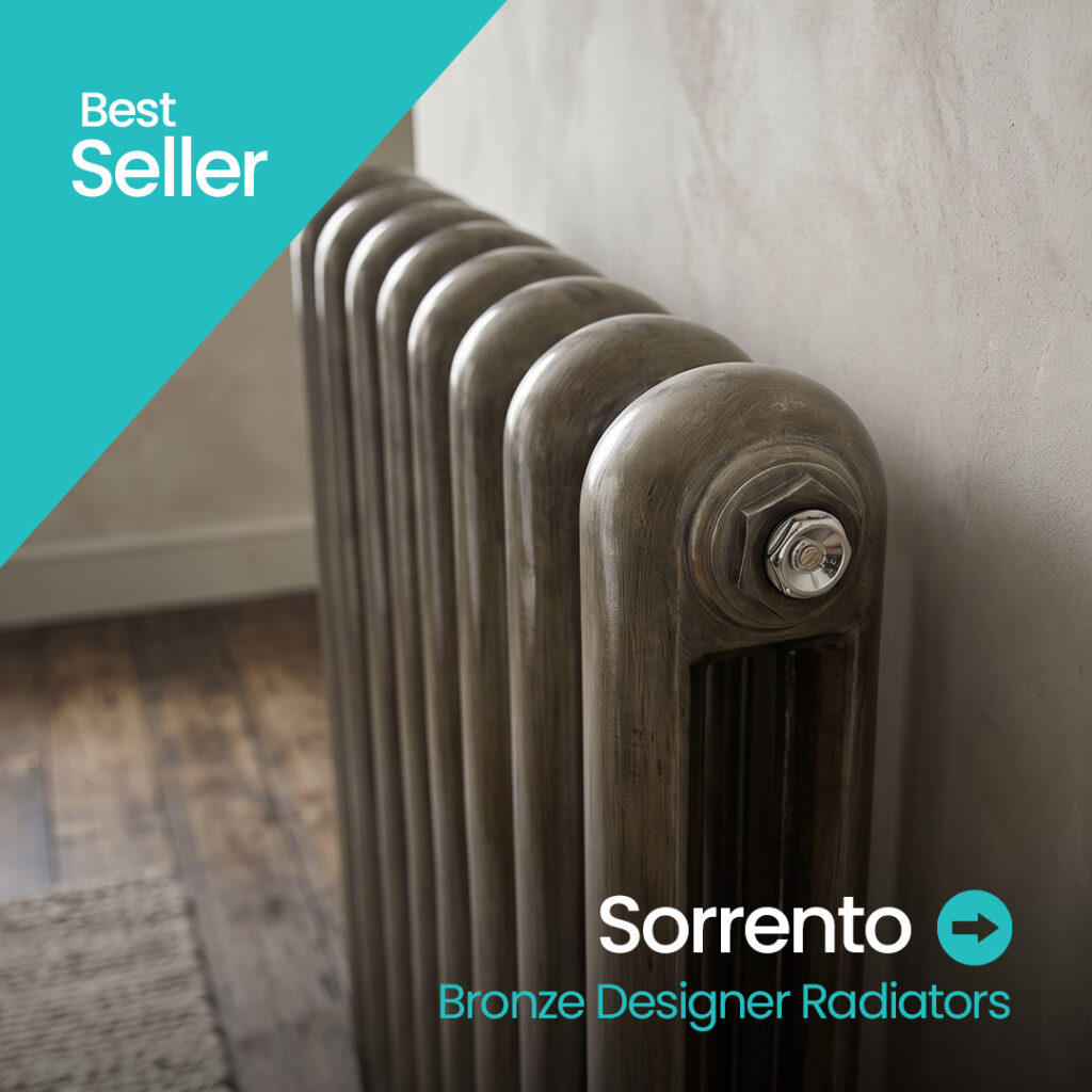 Sorrento Brushed Bronze Horizontal Designer Radiator | Designer Radiator | Heating | Delivery UK and Ireland | Bathshed