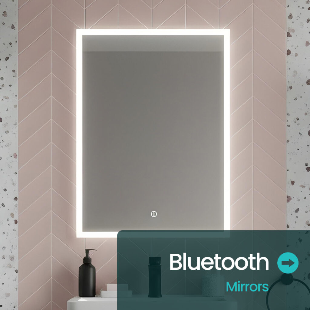 Bluetooth Mirrors | Bathroom LED Mirrors | Bathshed | Delivery Ireland and the UK