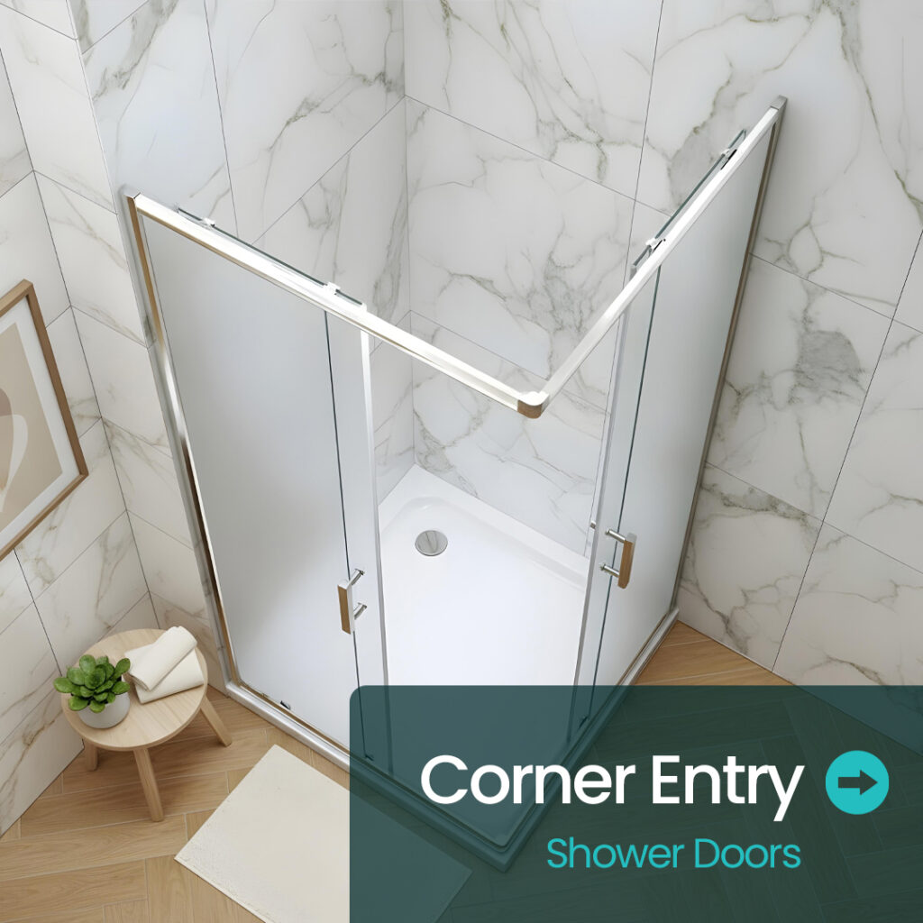 Corner Entry shower doors | Shower enclosures | Bathshed | Nationwide delivery ireland and the uk