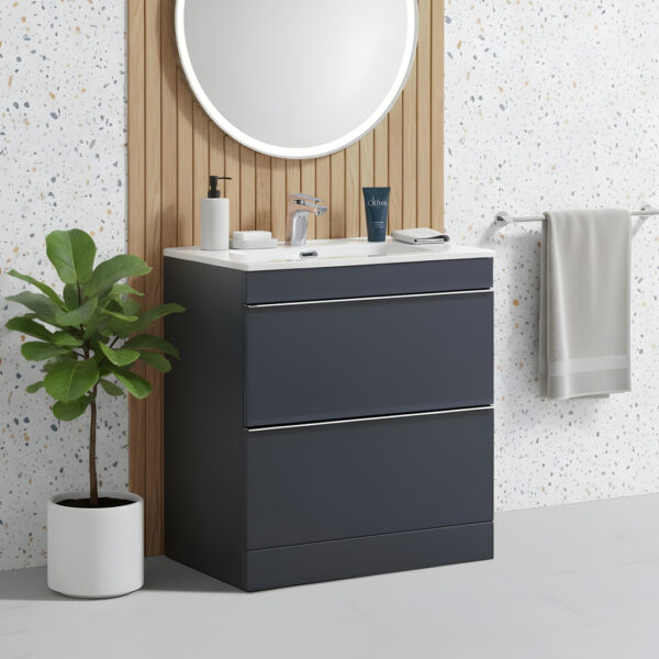 Cava Anthracite Floorstanding vanity unit - in stock - ireland and the UK