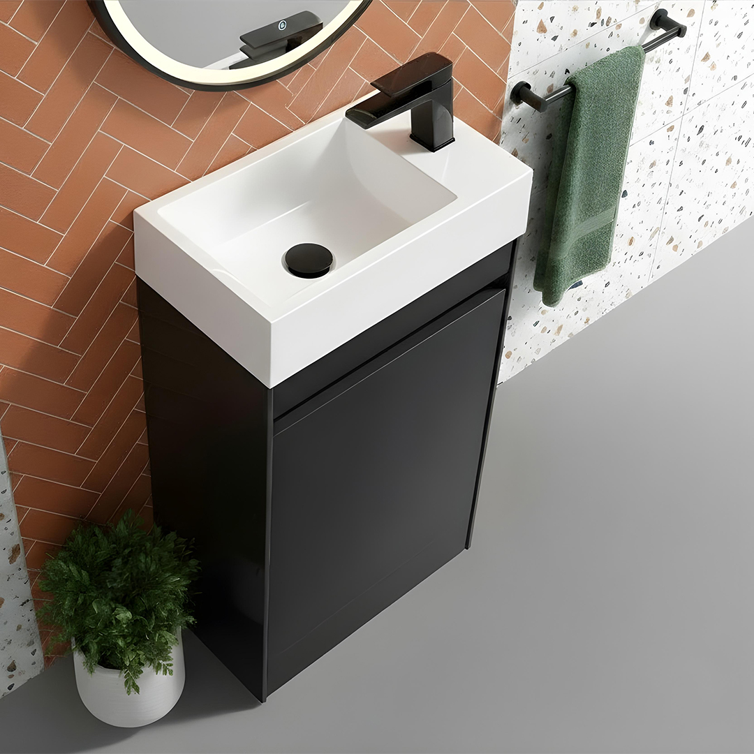 Benni 455mm Floorstanding Cloakroom Unit Anthracite