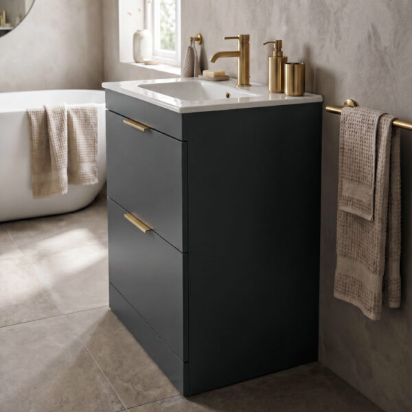 Cava Anthracite Floorstanding vanity unit - in stock - ireland and the UK