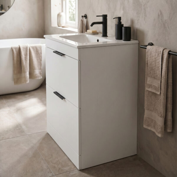 Cava White Floorstanding vanity unit - in stock - ireland and the UK