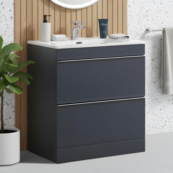 Cava Anthracite Floorstanding vanity unit - in stock - ireland and the UK