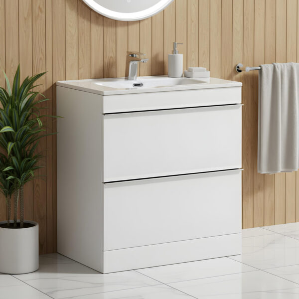 Cava White Floorstanding vanity unit - in stock - ireland and the UK