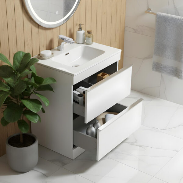 Cava White Floorstanding vanity unit - in stock - ireland and the UK