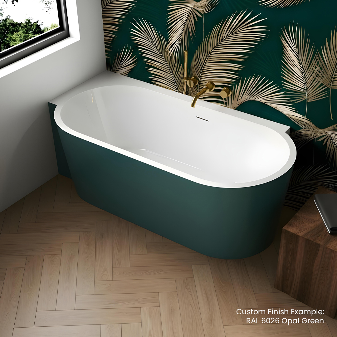 cora green corner freestanding bath | Custom Coated Freestanding Baths | Baths | Delivery Ireland and the UK | Bathshed