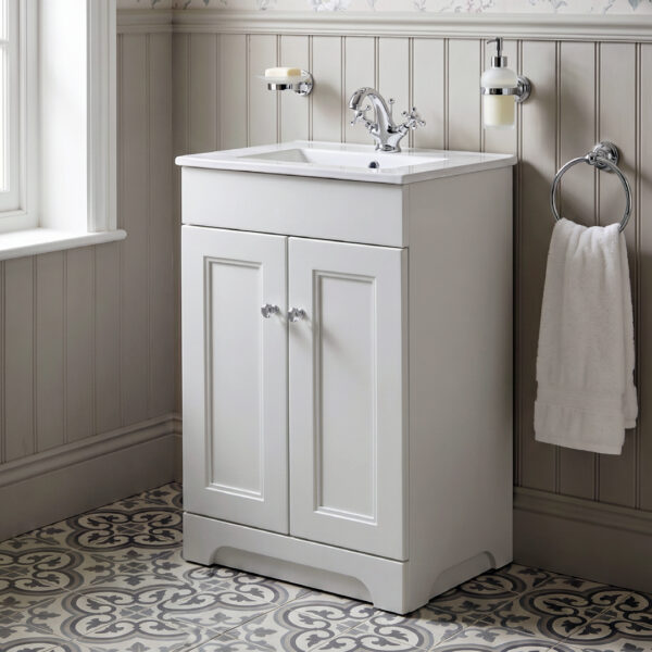 Hyde 550mm Floorstanding Vanity Unit White