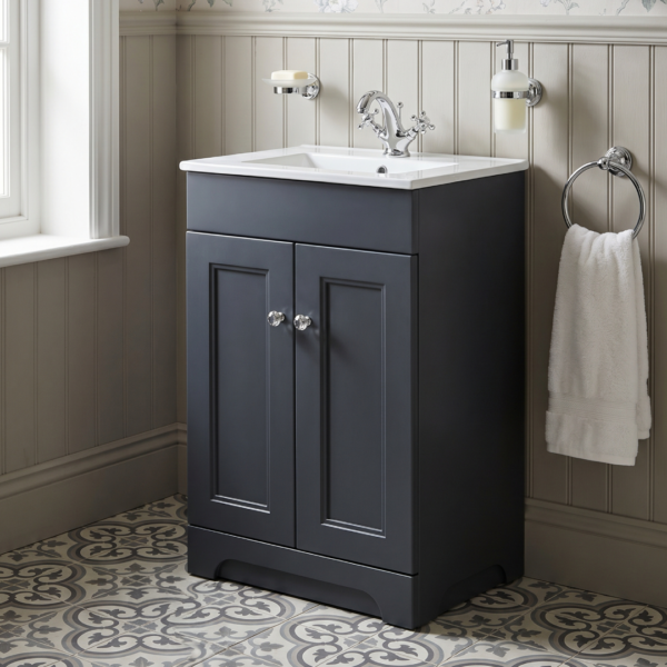 Hyde 550mm Floorstanding Vanity Unit Charcoal