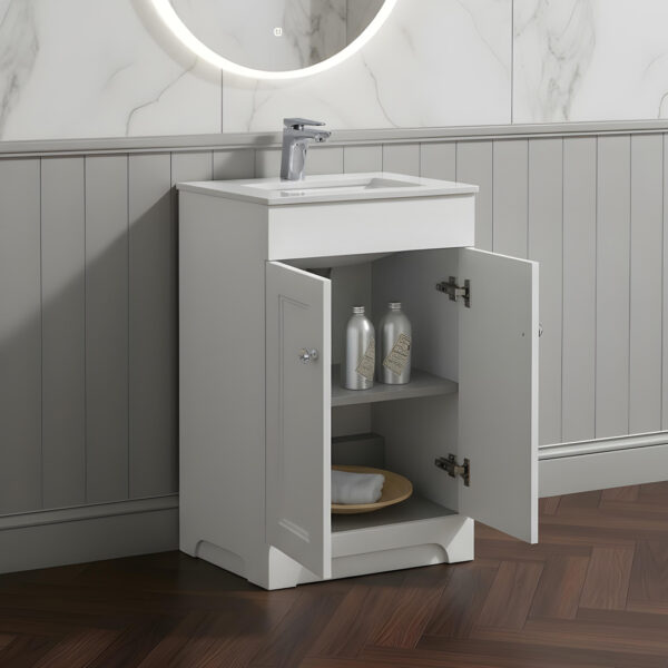 Hyde 550mm Floorstanding Vanity Unit White | Bathshed | Nationwide delivery Ireland and the uk