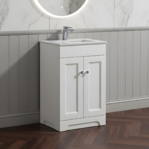 Hyde 550mm Floorstanding Vanity Unit White | Bathshed | Nationwide delivery Ireland and the uk