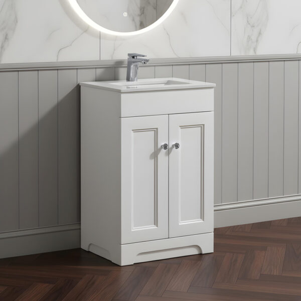 Hyde 550mm Floorstanding Vanity Unit White | Bathshed | Nationwide delivery Ireland and the uk