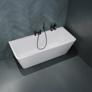 Isla White back to wall Freestanding Bath | Custom Coated Freestanding Baths | Baths | Delivery Ireland and the UK | Bathshed