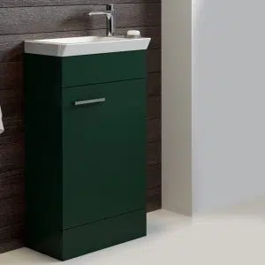 Charm 450mm Matt Green Floorstanding Cloakroom Unit