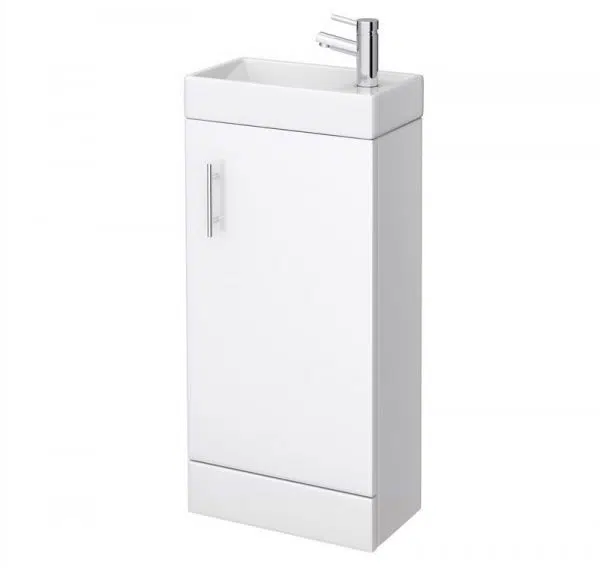 Kubix 400mm Floorstanding Cloakroom Unit White - Image 4