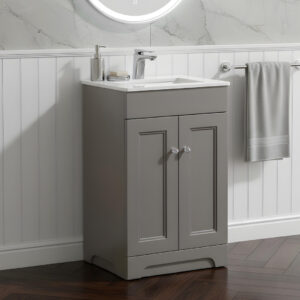 Hyde 550mm Floorstanding Vanity Unit Bella Grey | Bathshed | Nationwide delivery Ireland and the uk