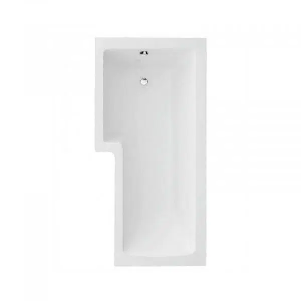 L Shape 1700 Left Hand Shower Bath with Bath Panel & Bath Screen - Image 2