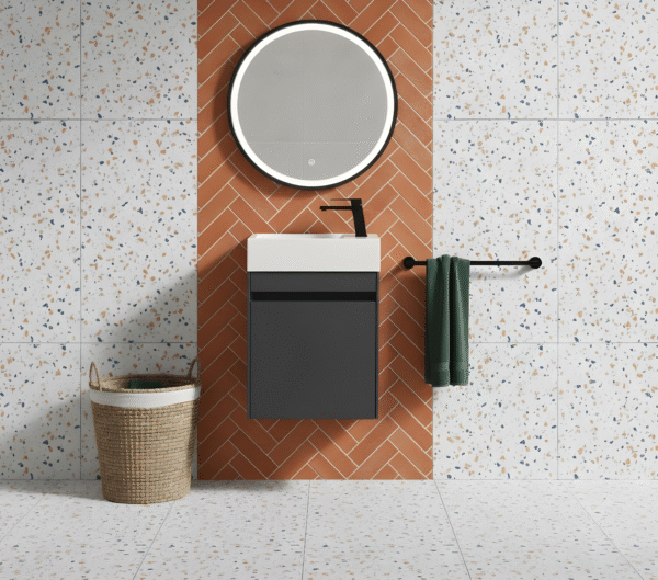 Benni 455mm Wall Hung Cloakroom Unit Anthracite