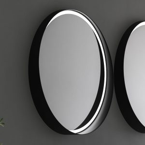 marino black framed led mirror