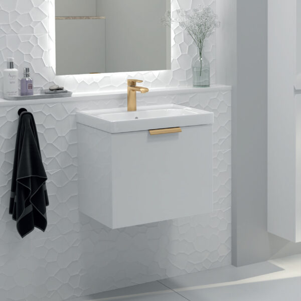 stockholm 1 drawer wall hung vanity unit | Scandinavian bathroom furniture | Sonas Bathrooms | Bathshed | Nationwide Delivery UK and Ireland