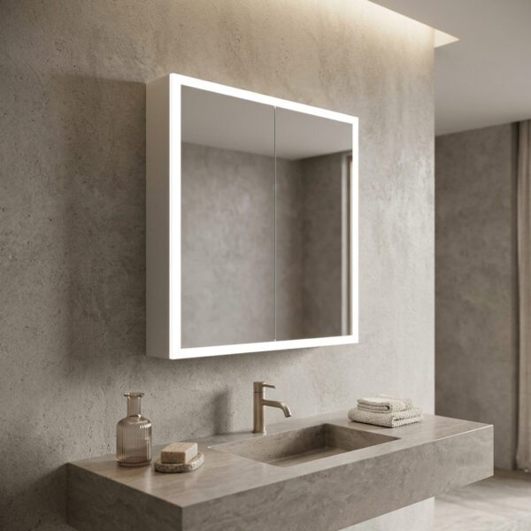 Sansa 60 Illuminated Mirror Cabinet | Mirrored Cabinets | Sonas Bathrooms | Delivery Ireland and the UK | Bathshed