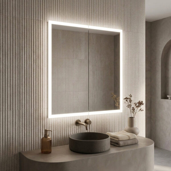 Sansa 60 recessed Illuminated Mirror Cabinet | Mirrored Cabinets | Sonas Bathrooms | Delivery Ireland and the UK | Bathshed