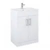 Belmont 2 Door Gloss White Floostanding Unit - Image 2
