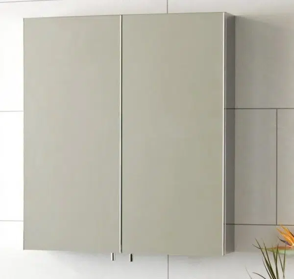 Stilo 60 Single Door Stainless Steel Mirror Cabinet