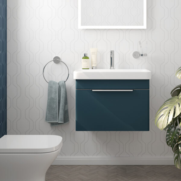 Vagar 1 drawer wall hung vanity unit | Scandinavian bathroom furniture | Sonas Bathrooms | Bathshed | Nationwide Delivery UK and Ireland