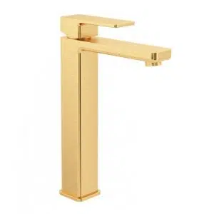 Contour gold basin tap