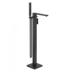 Contour Black Floor Standing Bath Shower Mixer