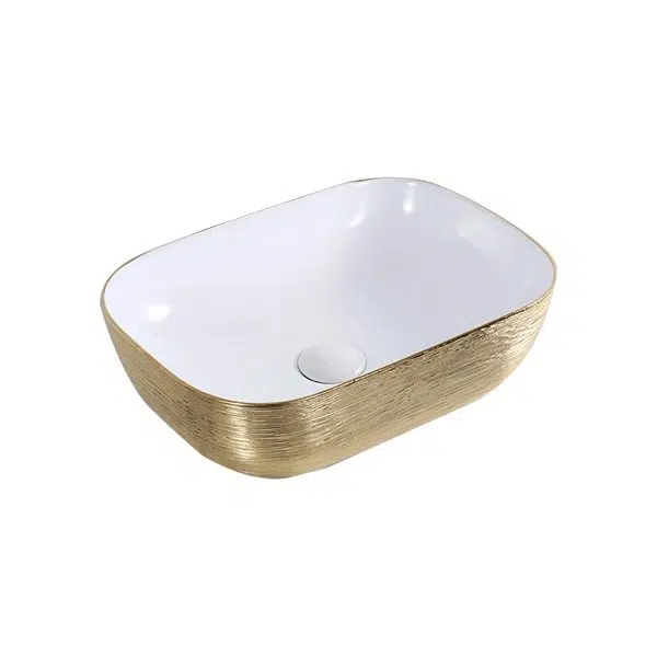 Equiste brushed gold counter top basin
