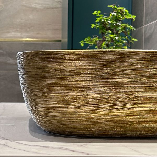 Equiste brushed gold counter top basin