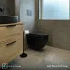 Atti Matt Black Wall Hung Toilet | Wall Hung Toilets | Toilets | Delivery Ireland and the UK | Bathshed