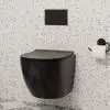 Atti Matt Black Wall Hung Toilet | Wall Hung Toilets | Toilets | Delivery Ireland and the UK | Bathshed