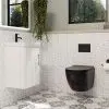 Atti Matt Black Wall Hung Toilet | Wall Hung Toilets | Toilets | Delivery Ireland and the UK | Bathshed