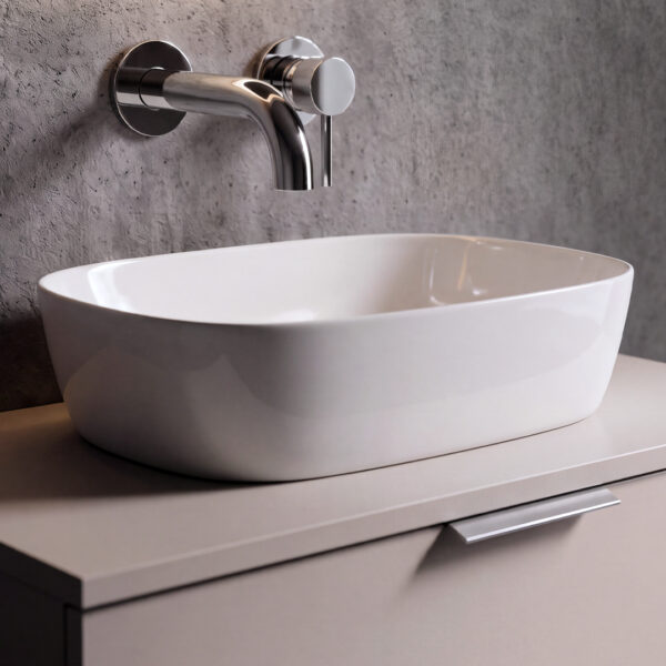 Sisk white countertop basin | Nationwide delivery UK and Ireland