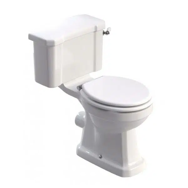 Westbury Traditional Close Coupled Toilet & White MDF Soft Close Seat - Image 2