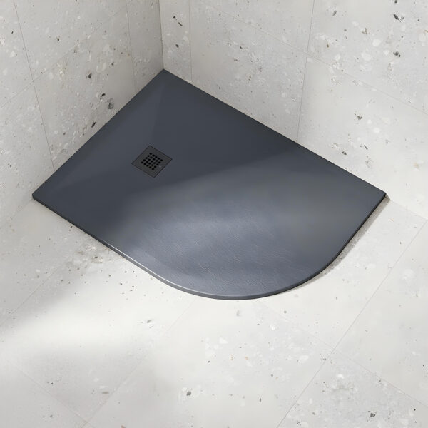 Anthracite Offset Quadrant Slate Shower Tray | Shower Trays | Bathshed | Next day dispatch ireland and the UK
