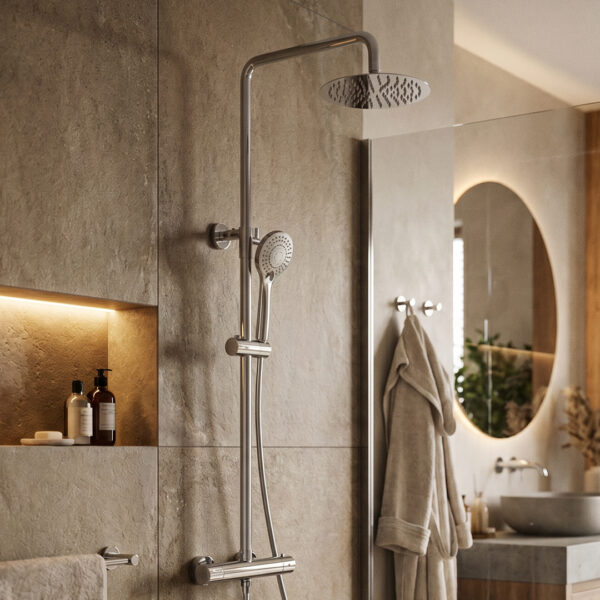 Essentials Round Exposed Shower Kit | Exposed Shower Kits | Nationwide Delivery UK & Ireland | Bathshed