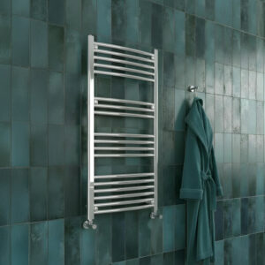 Aldo curved heated towel Rail | Clearance Sale | Bathshed | nationwide delivery UK and Ireland