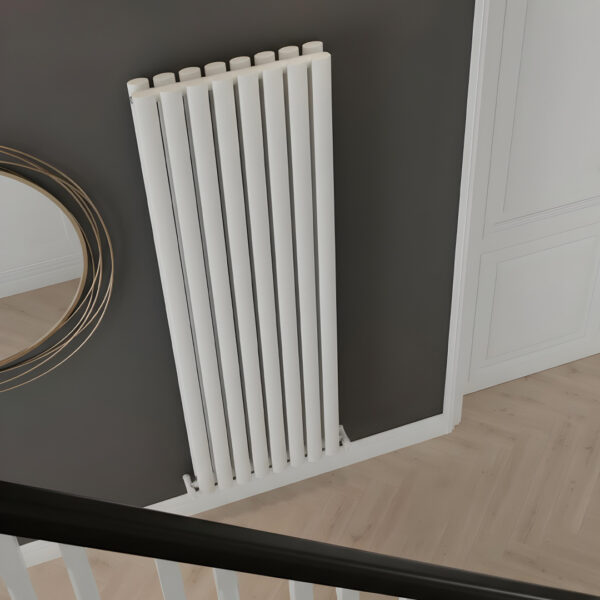Novi white Steel designer radiator vertical | Bathshed | delivery Ireland and the uk