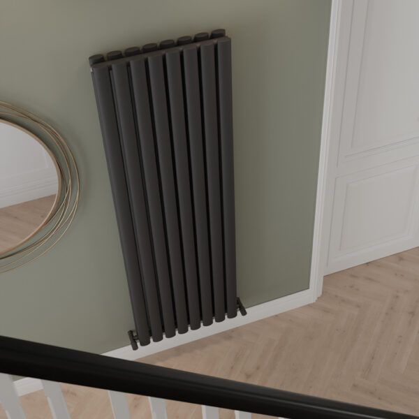 Novi Anthracite Steel designer radiator vertical | Bathshed | delivery Ireland and the uk
