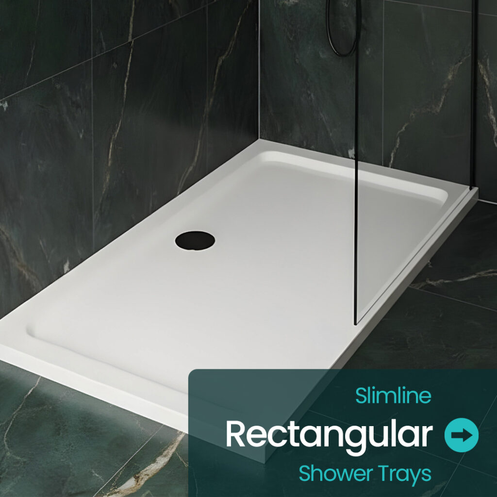 rectangular slimline shower tray | Shower trays for shower enclosures | Bathshed | Delivery Ireland And the UK