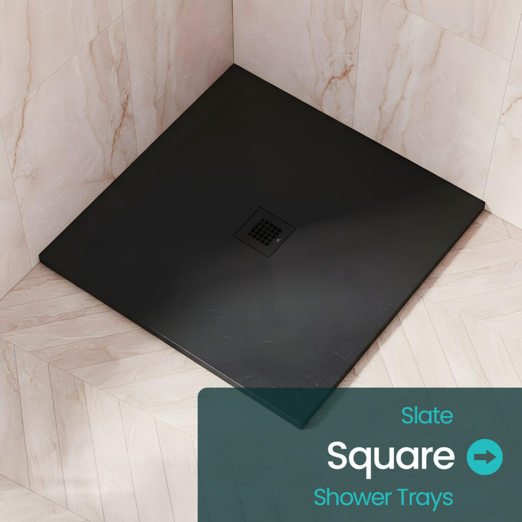 square slate shower tray | Shower trays for shower enclosures | Bathshed | Delivery Ireland And the UK